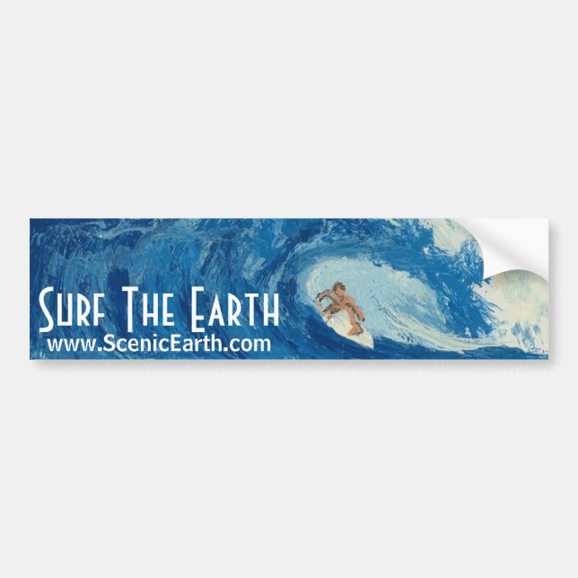 Autocollant De Voiture Surfeur Surfing Surfing Sticker Art (Devant)
