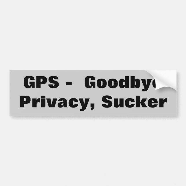 Autocollant De Voiture Surgeon d'intimité de GPS au revoir (Devant)