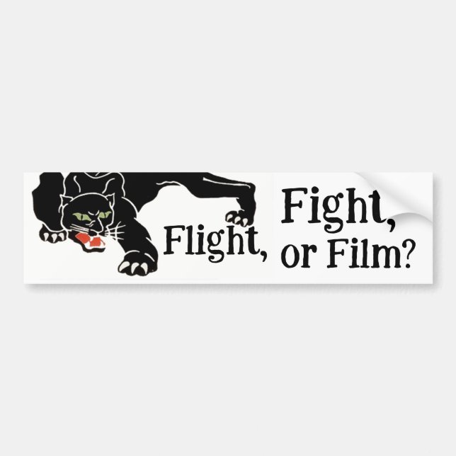 Autocollant De Voiture Survival instinct Fight, Flight, or Film? Choices (Devant)