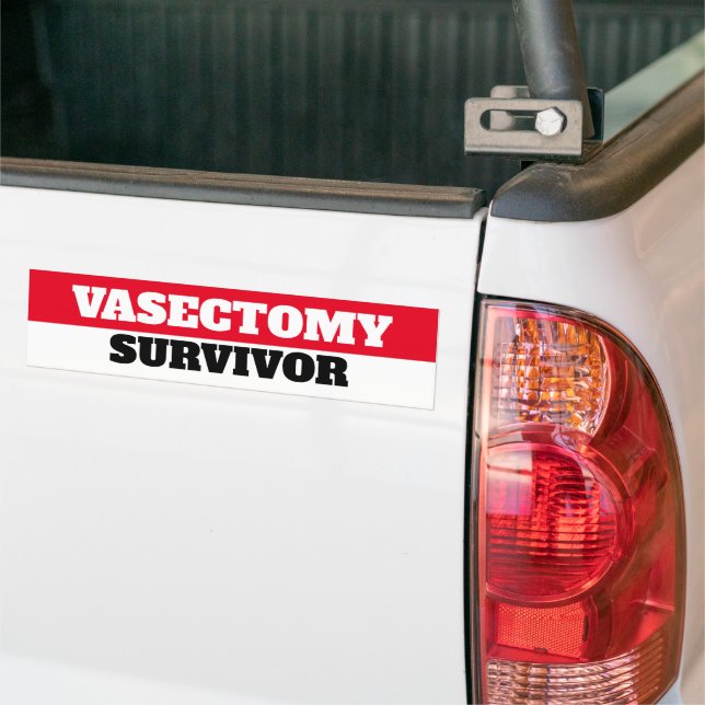 Autocollant De Voiture survivant de la vasectomie (Sur camion)