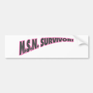 Autocollant De Voiture Survivant de MSN dans le rose