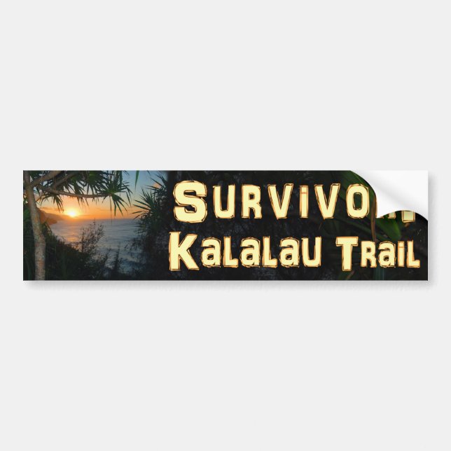Autocollant De Voiture Survivant : Traînée de Kalalau (Devant)