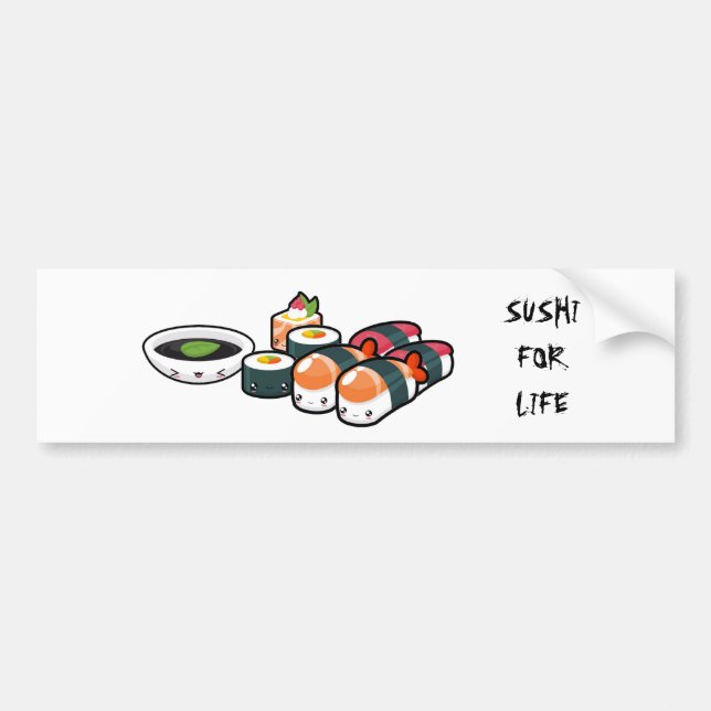 Autocollant De Voiture Sushi pour l'adhésif pour pare-chocs de la vie (Devant)