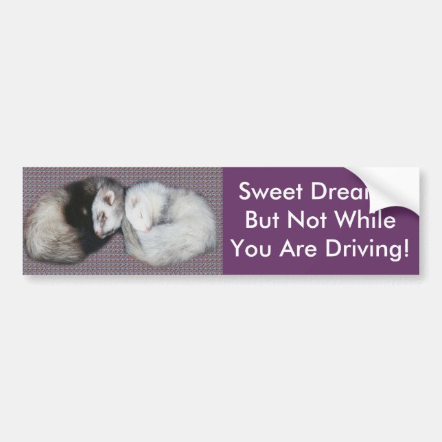 Autocollant De Voiture Sweet Dreams Ferrets (Devant)