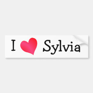 Autocollant De Voiture Sylvia I Love