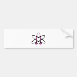 Autocollant De Voiture Symbole athée rose