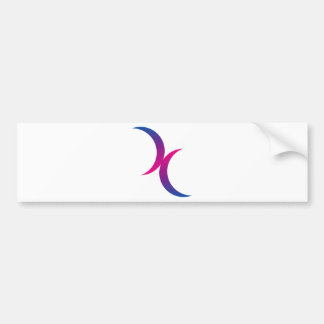 Autocollant De Voiture Symbole bisexuel de lune