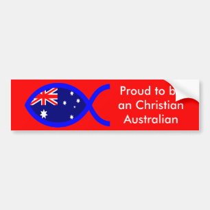 Autocollant De Voiture Symbole chrétien de poissons de drapeau australie