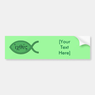 Autocollant De Voiture Symbole chrétien de poissons d'IXOYE - parchemin