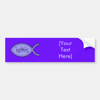 Autocollant De Voiture Symbole chrétien de poissons d'IXOYE - parchemin
