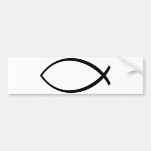 Autocollant De Voiture Symbole Christian Fish (Ichthys)