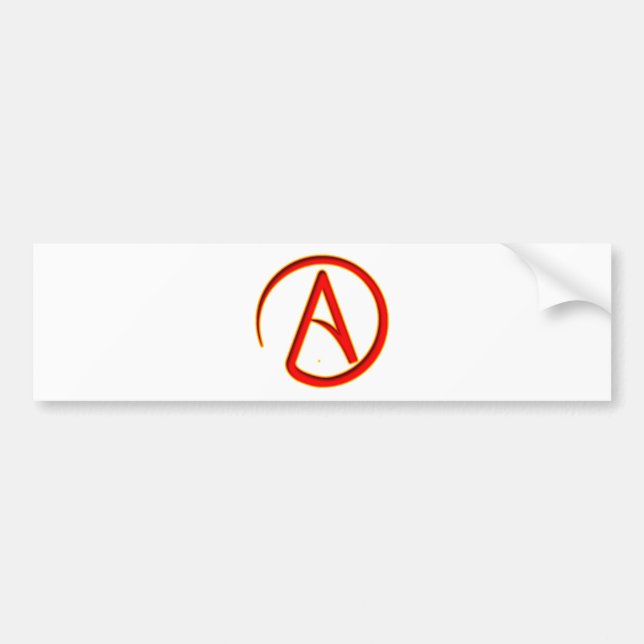 Autocollant De Voiture Symbole d'athéisme (Devant)