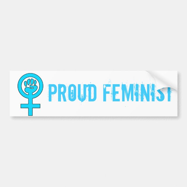 Autocollant De Voiture Symbole de féministe de la puissance des femmes (Devant)