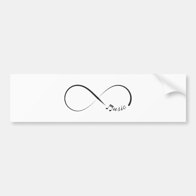 Autocollant De Voiture Symbole de musique d'infini (Devant)