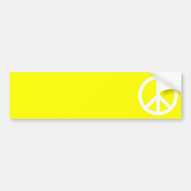 Autocollant De Voiture Symbole de paix blanc (Devant)