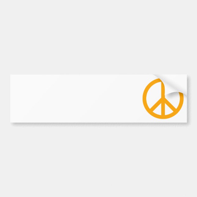 Autocollant De Voiture Symbole de paix orange (Devant)