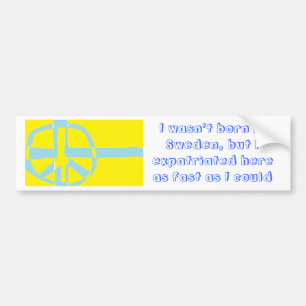 Autocollant De Voiture Symbole de paix suédois de drapeau