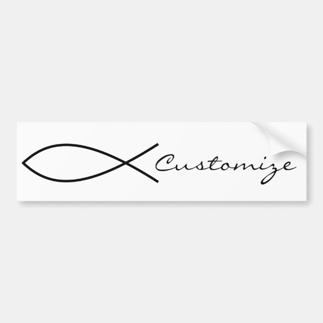 Autocollant De Voiture Symbole de poisson chrétien Ichthys Thunder_Cove (Devant)