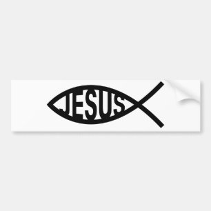 Autocollant De Voiture Symbole de poissons de Jésus