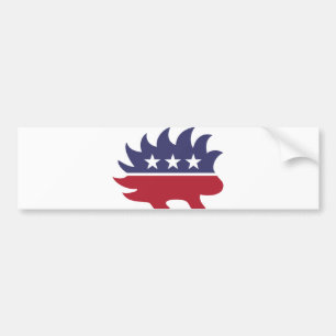 Autocollant De Voiture Symbole de Porcupine du Parti Libertarien