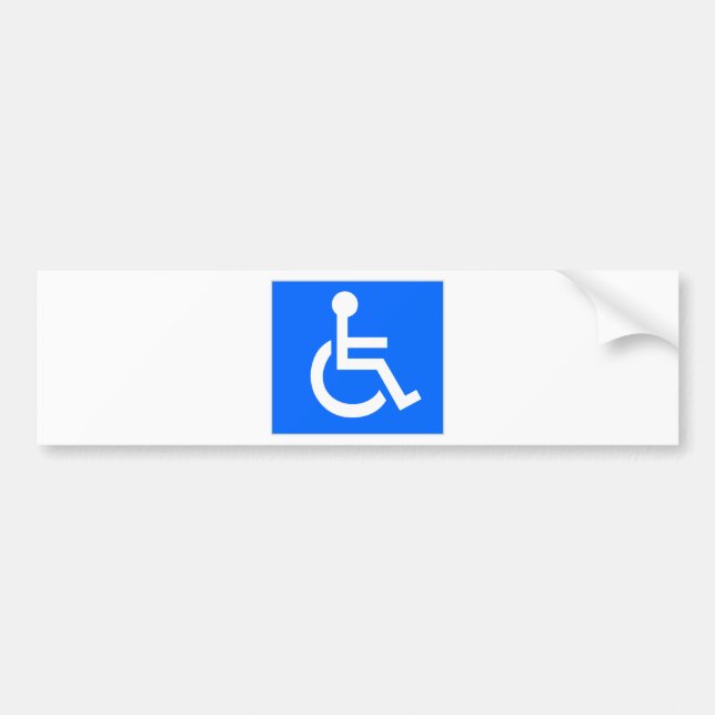 Autocollant De Voiture Symbole d'incapacité (Devant)