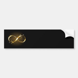Autocollant De Voiture Symbole d'infini doré