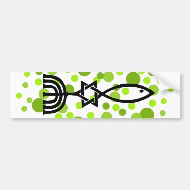Autocollant De Voiture Symbole du Messie avec les points verts (Devant)