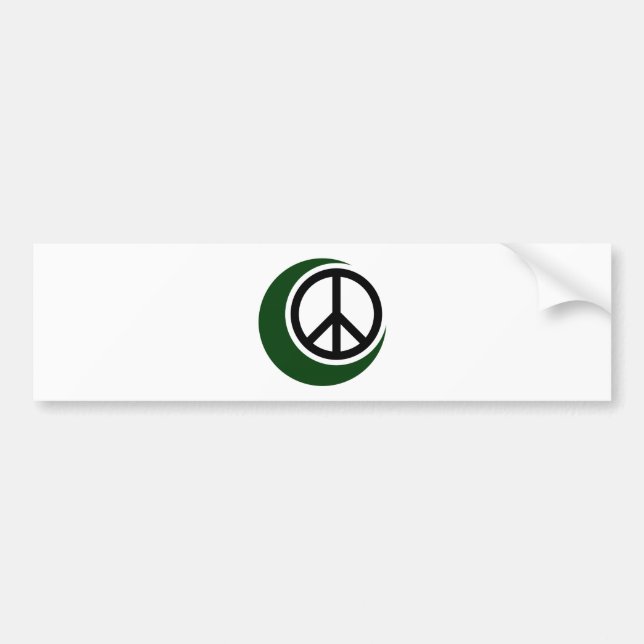Autocollant De Voiture Symbole musulman islamique avec le signe de paix (Devant)