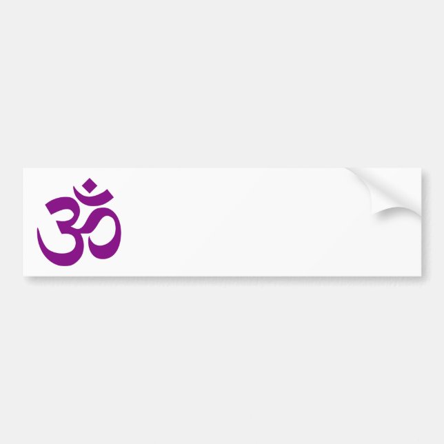 Autocollant De Voiture Symbole Om pourpre (Devant)