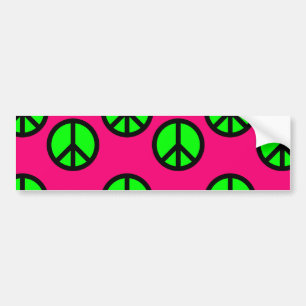Autocollant De Voiture SYMBOLE PLEIN CHAUD PNEON Vert PLEIN Motif Hippie
