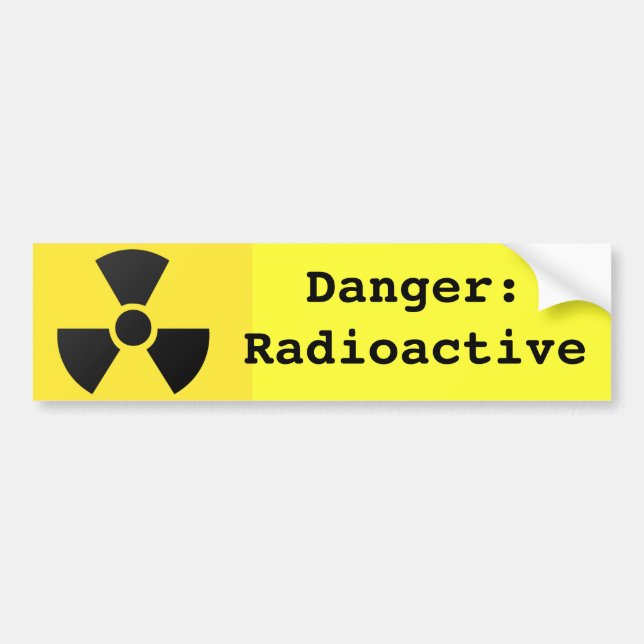 Autocollant De Voiture Symbole radioactif (Devant)