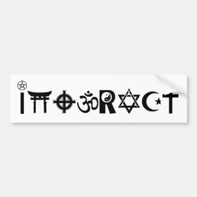 Autocollant De Voiture symbole religieux interactif (Devant)