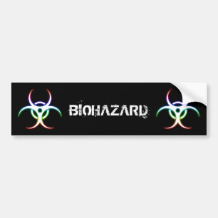 Autocollant De Voiture Symbole rougeoyant de Biohazard - adhésif pour