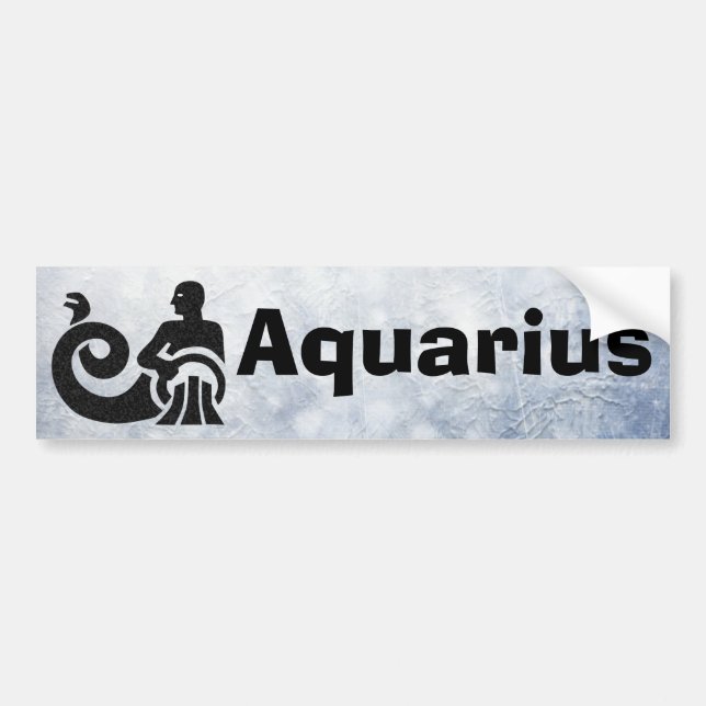 Autocollant De Voiture SYMBOLE Zodiaque Aquarius Horoscope (Devant)
