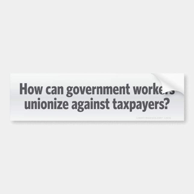 Autocollant De Voiture Syndicats de gouvernement ? Adhésif pour (Devant)