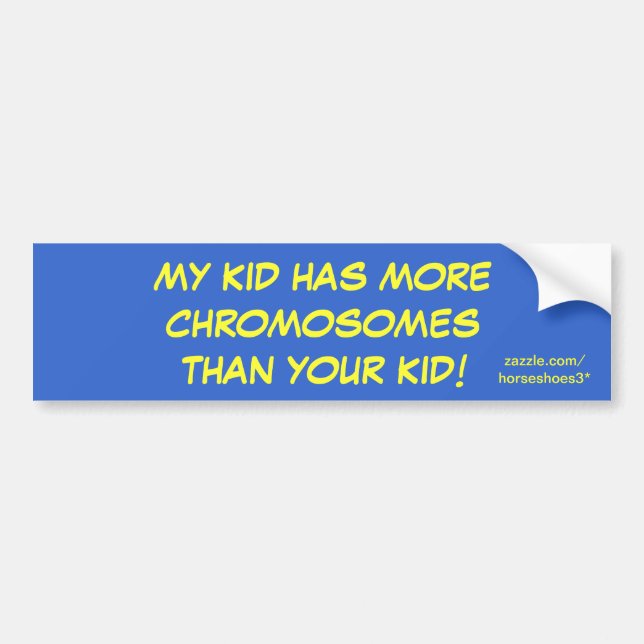 Autocollant De Voiture Syndrome de Down - adhésifs pour pare-chocs (Devant)