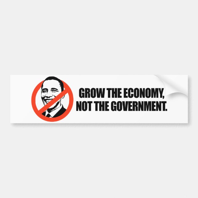 Autocollant De Voiture T-shirt d'Anti-Obama - élevez l'économie (Devant)