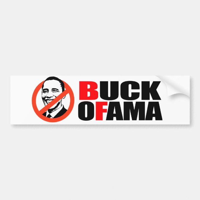 Autocollant De Voiture T-shirt d'Anti-Obama - mâle Ofama (Devant)