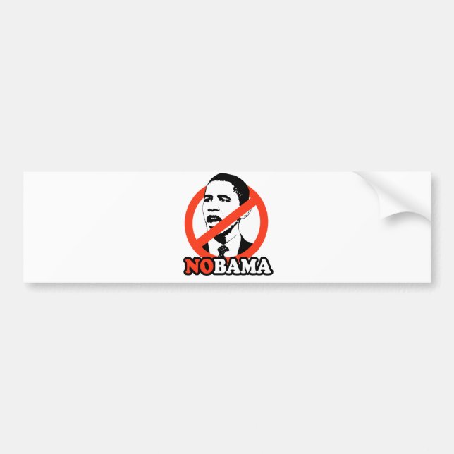 AUTOCOLLANT DE VOITURE T-SHIRT D'ANTI-OBAMA/NOBAMA (Devant)