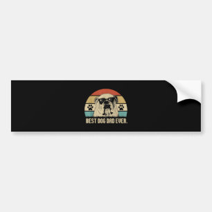 Autocollant De Voiture T-shirt Meilleur Papa Bouledogue Anglais Vintage