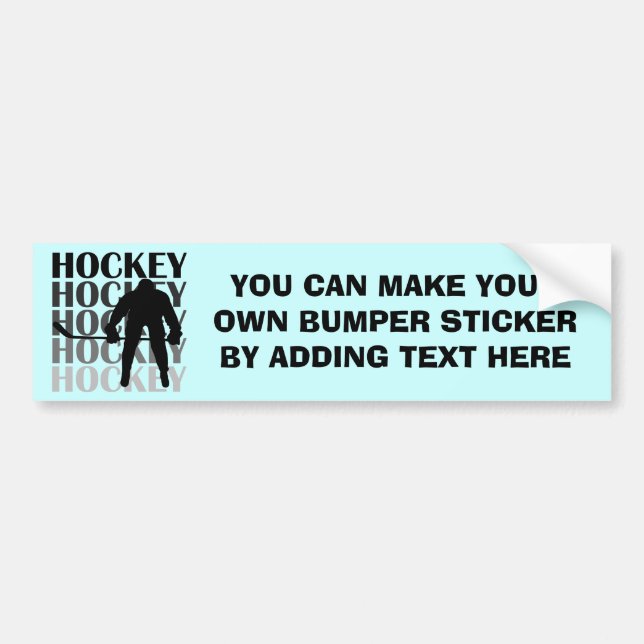 Autocollant De Voiture T-shirts et cadeaux de silhouette d'hockey (Devant)