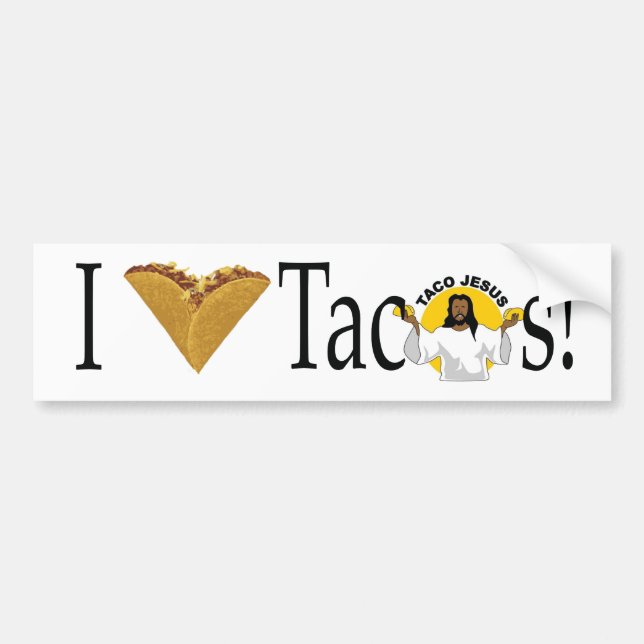 Autocollant De Voiture Tacos I (de coeur) (Devant)