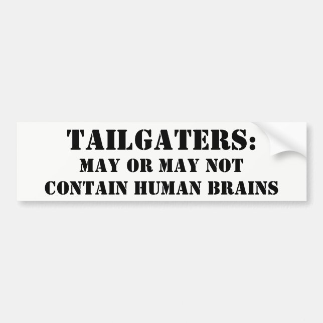 Autocollant De Voiture Tailgaters contiennent des esprits humains ? (Devant)