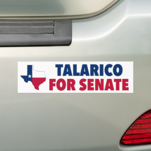 Autocollant De Voiture Talarico pour le Sénat Élection 2026 Texas