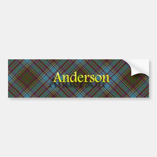 Autocollant De Voiture Tartan d'écossais d'Anderson de clan (Devant)