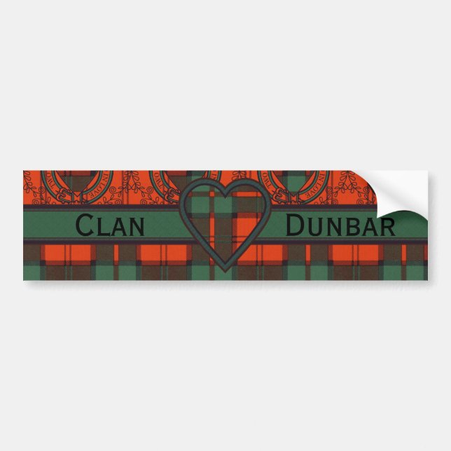 Autocollant De Voiture Tartan d'écossais de Dunbar (Devant)