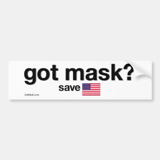Autocollant De Voiture T'as du masque ? Sauvez l'Amérique.
