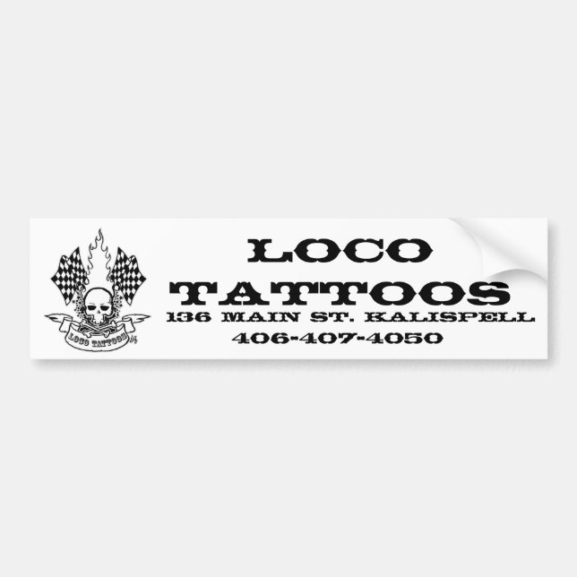 Autocollant De Voiture Tatouages de Loco de soutien ! ! (Devant)