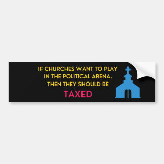 Autocollant De Voiture Taxes sur l'Eglise