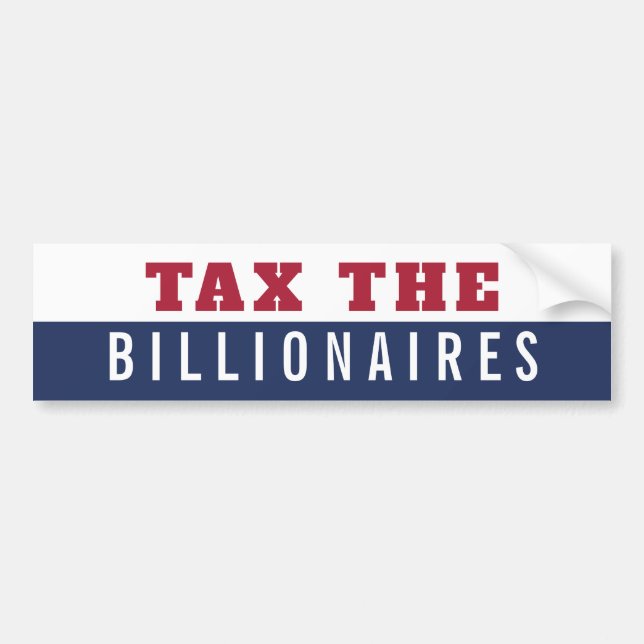 Autocollant De Voiture Taxes sur les milliardaires (Devant)